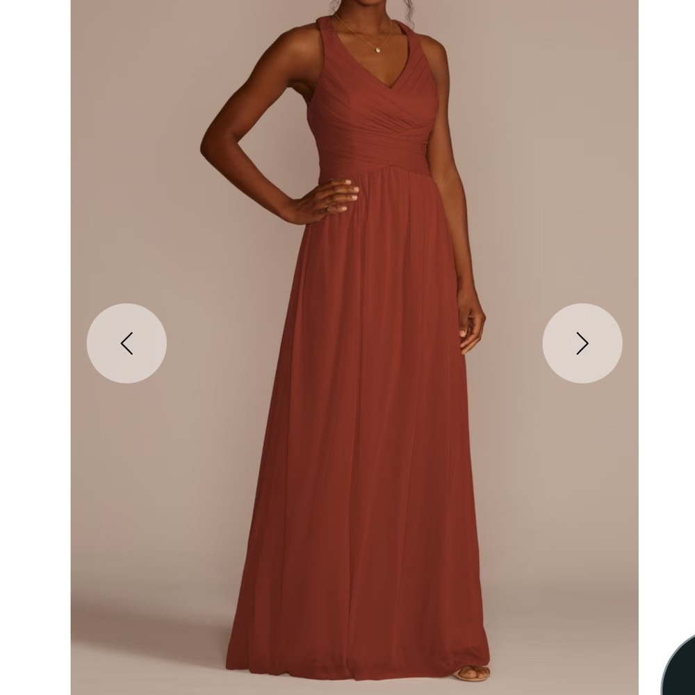 Elegant Rust Maxi Dress